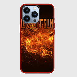 Чехол для iPhone 13 Pro Led Zeppelin, цвет: 3D-красный