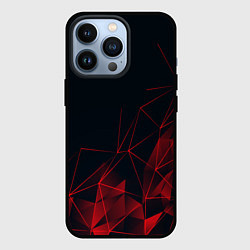 Чехол для iPhone 13 Pro RED STRIPES, цвет: 3D-черный