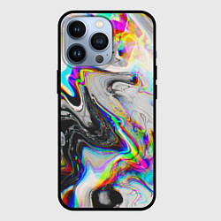 Чехол для iPhone 13 Pro DIGITAL ABSTRACT GLITCH, цвет: 3D-черный