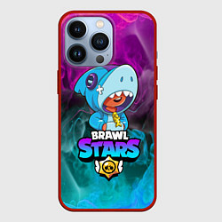 Чехол для iPhone 13 Pro BRAWL STARS LEON SHARK, цвет: 3D-красный