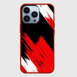 Чехол для iPhone 13 Pro ТЕКСТУРА, цвет: 3D-красный