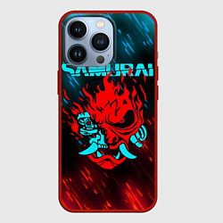 Чехол для iPhone 13 Pro CYBERPUNK 2077 SAMURAI, цвет: 3D-красный