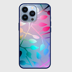 Чехол для iPhone 13 Pro Листья, цвет: 3D-тёмно-синий