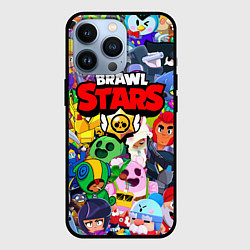 Чехол для iPhone 13 Pro BRAWL STARS ВСЕ БРАВЛЕРЫ, цвет: 3D-черный