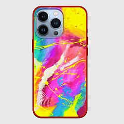 Чехол для iPhone 13 Pro ТИ-ДАЙ, цвет: 3D-красный