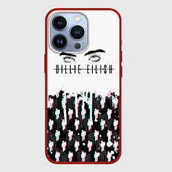 Чехол для iPhone 13 Pro BILLIE EILISH GLITCH, цвет: 3D-красный