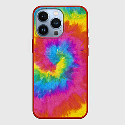 Чехол для iPhone 13 Pro ХИППИ, цвет: 3D-красный