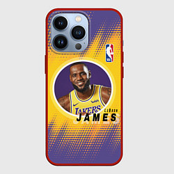 Чехол для iPhone 13 Pro LeBron James, цвет: 3D-красный