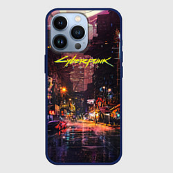 Чехол для iPhone 13 Pro CYBERPUNK 2077:КИБЕРПАНК S, цвет: 3D-тёмно-синий
