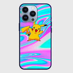 Чехол для iPhone 13 Pro Пикачу, цвет: 3D-тёмно-синий