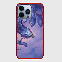 Чехол для iPhone 13 Pro Дракон воды, цвет: 3D-красный