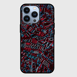 Чехол для iPhone 13 Pro Абстракция Неони, цвет: 3D-черный