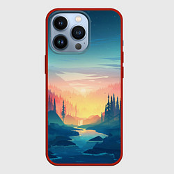 Чехол для iPhone 13 Pro Природа, цвет: 3D-красный