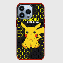 Чехол для iPhone 13 Pro Pikachu Pika Pika, цвет: 3D-красный