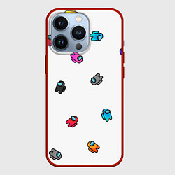 Чехол для iPhone 13 Pro Among Us, цвет: 3D-красный