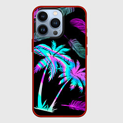 Чехол для iPhone 13 Pro Неоновое лето, цвет: 3D-красный