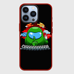 Чехол для iPhone 13 Pro Among Us, цвет: 3D-красный