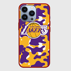Чехол для iPhone 13 Pro LA LAKERS ЛЕЙКЕРС, цвет: 3D-красный