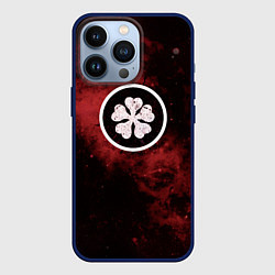 Чехол для iPhone 13 Pro Черный клевер, цвет: 3D-тёмно-синий