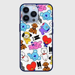 Чехол для iPhone 13 Pro BTS BT21, цвет: 3D-тёмно-синий
