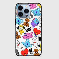 Чехол для iPhone 13 Pro BTS BT21, цвет: 3D-черный