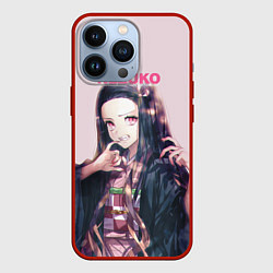 Чехол для iPhone 13 Pro Nezuko, цвет: 3D-красный