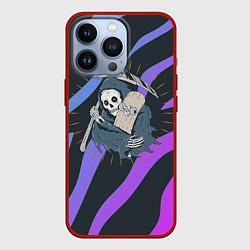 Чехол для iPhone 13 Pro Skate or die art, цвет: 3D-красный