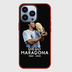 Чехол для iPhone 13 Pro Diego Maradona, цвет: 3D-красный