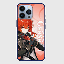 Чехол для iPhone 13 Pro GENSHIN IMPACT, ДИЛЮК, цвет: 3D-тёмно-синий