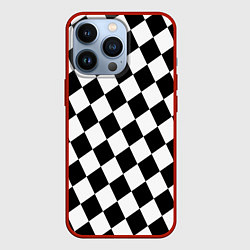 Чехол для iPhone 13 Pro Клетки, цвет: 3D-красный