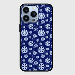 Чехол для iPhone 13 Pro Снежинки, цвет: 3D-черный
