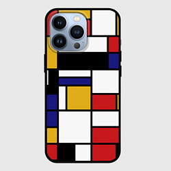 Чехол для iPhone 13 Pro Color blocking, цвет: 3D-черный