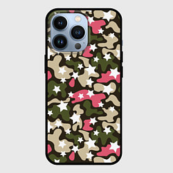 Чехол для iPhone 13 Pro Позитивный камуфляж, цвет: 3D-черный