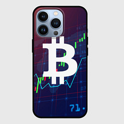 Чехол для iPhone 13 Pro БИТКОИН BITCOIN, цвет: 3D-черный