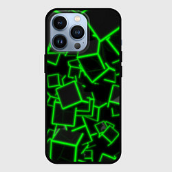 Чехол для iPhone 13 Pro Cyber cube, цвет: 3D-черный