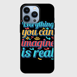 Чехол для iPhone 13 Pro Реальность зависит от тебя, цвет: 3D-черный
