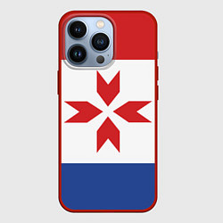Чехол для iPhone 13 Pro Мордовия, цвет: 3D-красный
