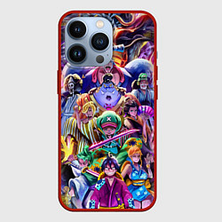 Чехол для iPhone 13 Pro ONE PIECE ВАН ПИС ПЕРСОНАЖИ, цвет: 3D-красный