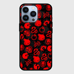 Чехол для iPhone 13 Pro СИМВОЛЫ ГРЕХОВ 7 DEADLY SINS, цвет: 3D-черный