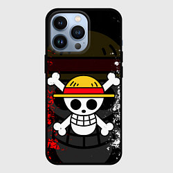 Чехол для iPhone 13 Pro ONE PIECE ВАН ПИС ЧЕРЕП, цвет: 3D-черный