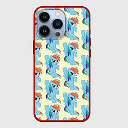 Чехол для iPhone 13 Pro Rainbow Dash, цвет: 3D-красный