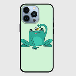 Чехол для iPhone 13 Pro Лягушка и пчелка, цвет: 3D-черный
