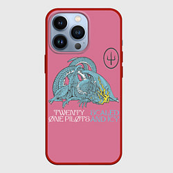 Чехол для iPhone 13 Pro 21 pilots scaled and icy dragon, цвет: 3D-красный