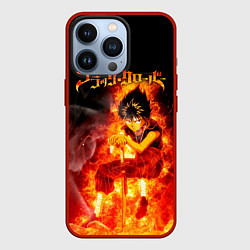 Чехол для iPhone 13 Pro Юно в огне Чёрный клевер, цвет: 3D-красный