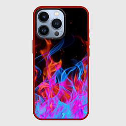 Чехол для iPhone 13 Pro ТРИ ОГНЯ FIRE СИНИЙ ОГОНЬ, цвет: 3D-красный