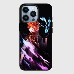 Чехол для iPhone 13 Pro ТАРТАЛЬЯ - GENSHIN IMPACT NEON, цвет: 3D-черный