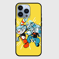 Чехол для iPhone 13 Pro Cuphead bros, цвет: 3D-черный