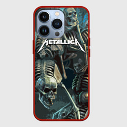 Чехол для iPhone 13 Pro Metallica Metal Skull, цвет: 3D-красный