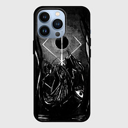 Чехол для iPhone 13 Pro БЕРСЕРК рисунок, цвет: 3D-черный