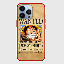 Чехол для iPhone 13 Pro Манки Д Луффи в розыске One Piece, цвет: 3D-красный